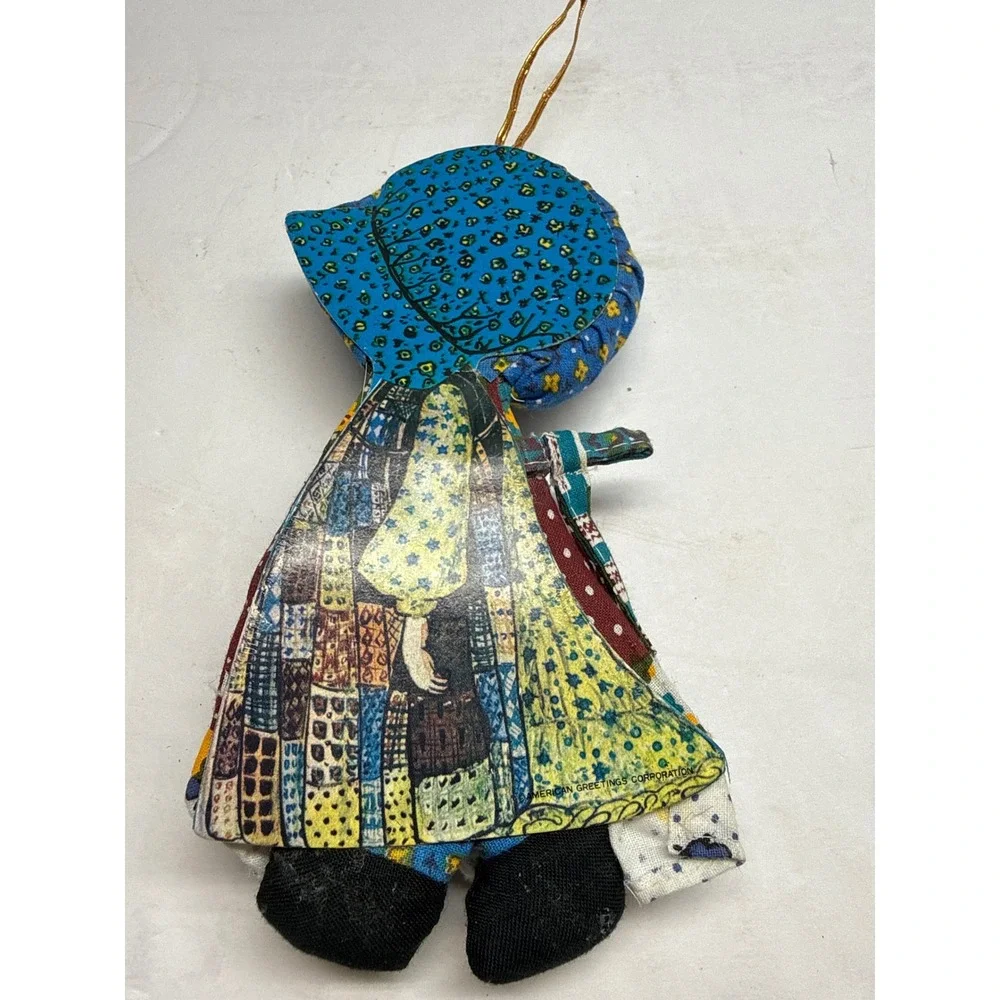 Vintage Holly Hobbie Rag Doll Ornament American Greetings Patchwork Blue Bonnet - Picture 4 of 4